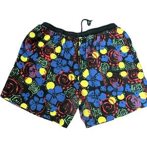 Vintage Laguna Colorful Patterned Swim Shorts